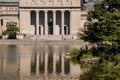 Museum in Chicago is reflected onto lagoon