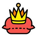 Museum crown icon, outline style