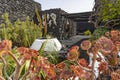 The museum of CÃÂ©sar Manrique on Lanzarote, with white and black detailing, Spain