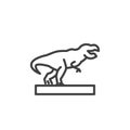 Museum dinosaur line icon