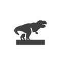 Museum dinosaur vector icon