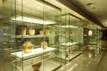 Museum display of ancient pots and jugs in the philippines