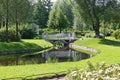 Polish garden. Estate Museum Derzhavin. St. Petersburg. Royalty Free Stock Photo