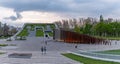 Museum of Ethnography Green Roof and Memorial of the 1956 Revolution at Sunset