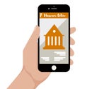 Museum exhibition. Virtual Museum on a smartphone. Online tours to the museum