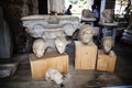 Museum with fragments of Roman Sculpture in the Colisseum in Rome Italy