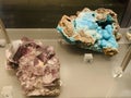 Minerals exhibited at The Natural History Museum in London