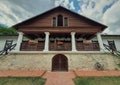 The Museum house facade at Manuc Bei mansion, architectural, culture and historic complex of Hincesti city, Moldova. Old,