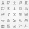 Museum icons set