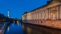 The Museum Island in Berlin at night Royalty Free Stock Photo