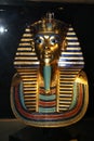 Museum on an island in Cairo. A copy of the golden mask of Tutankhamun. Royalty Free Stock Photo