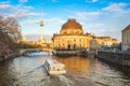 Museum Island by the Spree River at sunset in Berlin city, Germany Royalty Free Stock Photo