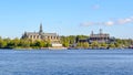 Museum island of Stockholm Djurgarden with Nordiska, Vasa and Junibacken museums, Sweden