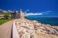 Museum Jean Cocteau in Menton city with coastline promenade