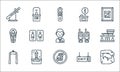 museum line icons. linear set. quality vector line set such as prehistory, dont, metal, exit, mineral, egypt, walkie talkie,