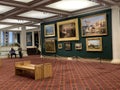 Paintings exhibitions inside Guildhall Art Gallery in London United Kingdom