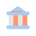 Museum location flat color ui icon