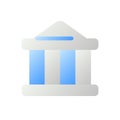 Museum location flat gradient two-color ui icon