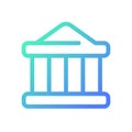 Museum location pixel perfect gradient linear ui icon