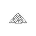 Museum, louvre icon. Element of Paris icon. Thin line icon for website design and development, app development