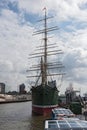 Museum and monument ship Rickmer Rickmers at the St Pauli Landungsbruecken, Hamburg, Germany