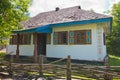 Museum of old restored soviet house with open doors and windows wait for tourists in Busha