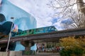 The Museum of Pop Culture (MoPOP) and Monorail in Seattle