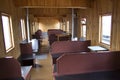 Museum for Railway Technology Novosibirsk. Old, Soviet railway passenger car. NOVOSIBIRSK, RUSSIA