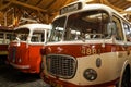 Museum of retro trams, trolleybuses and vintage cars. Prague, Czech Republic