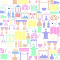 Museum seamless pattern background icon