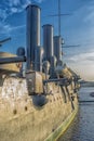 Museum ship Aurora Cruiser. - details Royalty Free Stock Photo