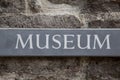 Museum Sign Royalty Free Stock Photo