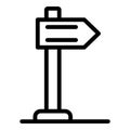Museum sign board icon, outline style