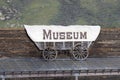 Museum sign on side of wagon Royalty Free Stock Photo