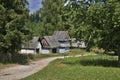 Museum of Slovak Village in Martin: Orava region - Cabinet log buildings for grain storage