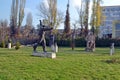 Sofia / Bulgaria - November 2017: Soviet-era statues in the museum of socialist art which covers the history of the communist era