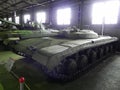 Museum of tanks and armored weapons. Museum dedicated to military equipment and technology. Details and close-up.