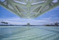 Rio de Janeiro, Brazil - March 24, 2016: Artificial lake inside the Museum of Tomorrow, cultural landmark of Rio