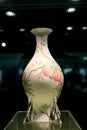 Museum treasure 05~Jingdezhen kiln pink bat peach bottle Ceramics,1.Shanghai Museum,China