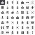 Museum vector icons set