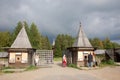 Museum of wooden architecture entrance Russia