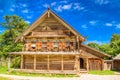 Museum wooden architecture Vitoslavlitsy village street house C