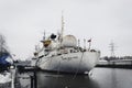 Museum of the World Ocean. Research vessel KOSMONAVT Viktor Patsaev. The Pregolya River Royalty Free Stock Photo