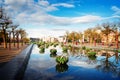 Museumplein square in Amsterdam Royalty Free Stock Photo