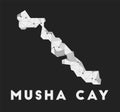 Musha Cay - communication network map of island. Royalty Free Stock Photo