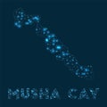 Musha Cay network map. Royalty Free Stock Photo