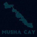 Musha Cay tech map. Royalty Free Stock Photo