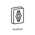 Mushaf icon. Trendy modern flat linear vector Mushaf icon on white background from thin line Religion collection