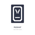 mushaf icon on white background. Simple element illustration from Religion concept