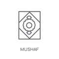 Mushaf linear icon. Modern outline Mushaf logo concept on white